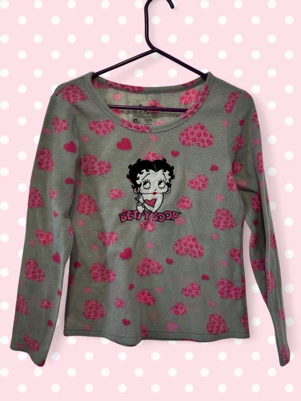 Betty boop long sleeve hearts size M